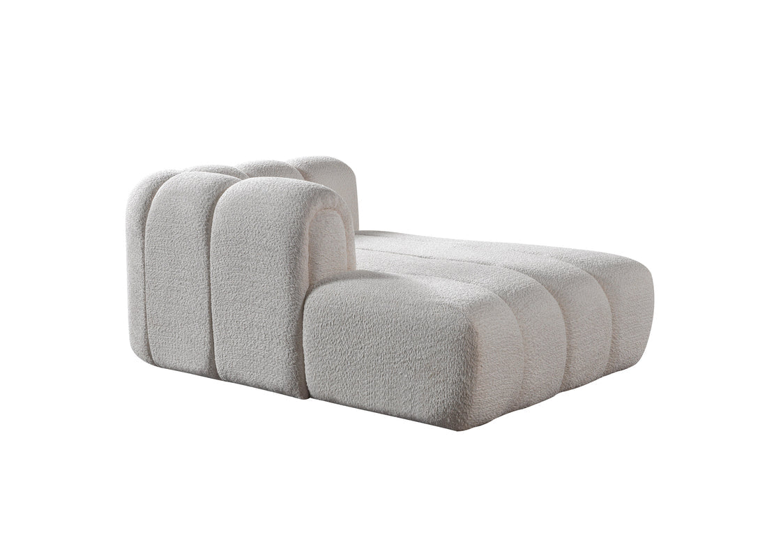 Lis Ivory Boucle Double Chaise 147" Sectional