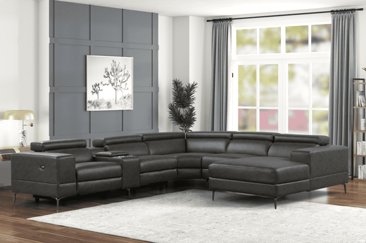 MILANO GRAY - 6PC Power Reclining Sectional