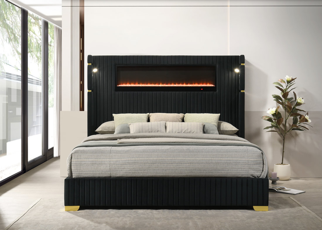 Romance2 Black Platform Bed