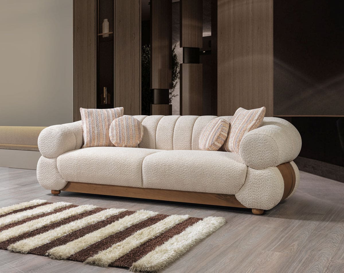 Destin Ivory Boucle Sofa 96" & Loveseat 81"