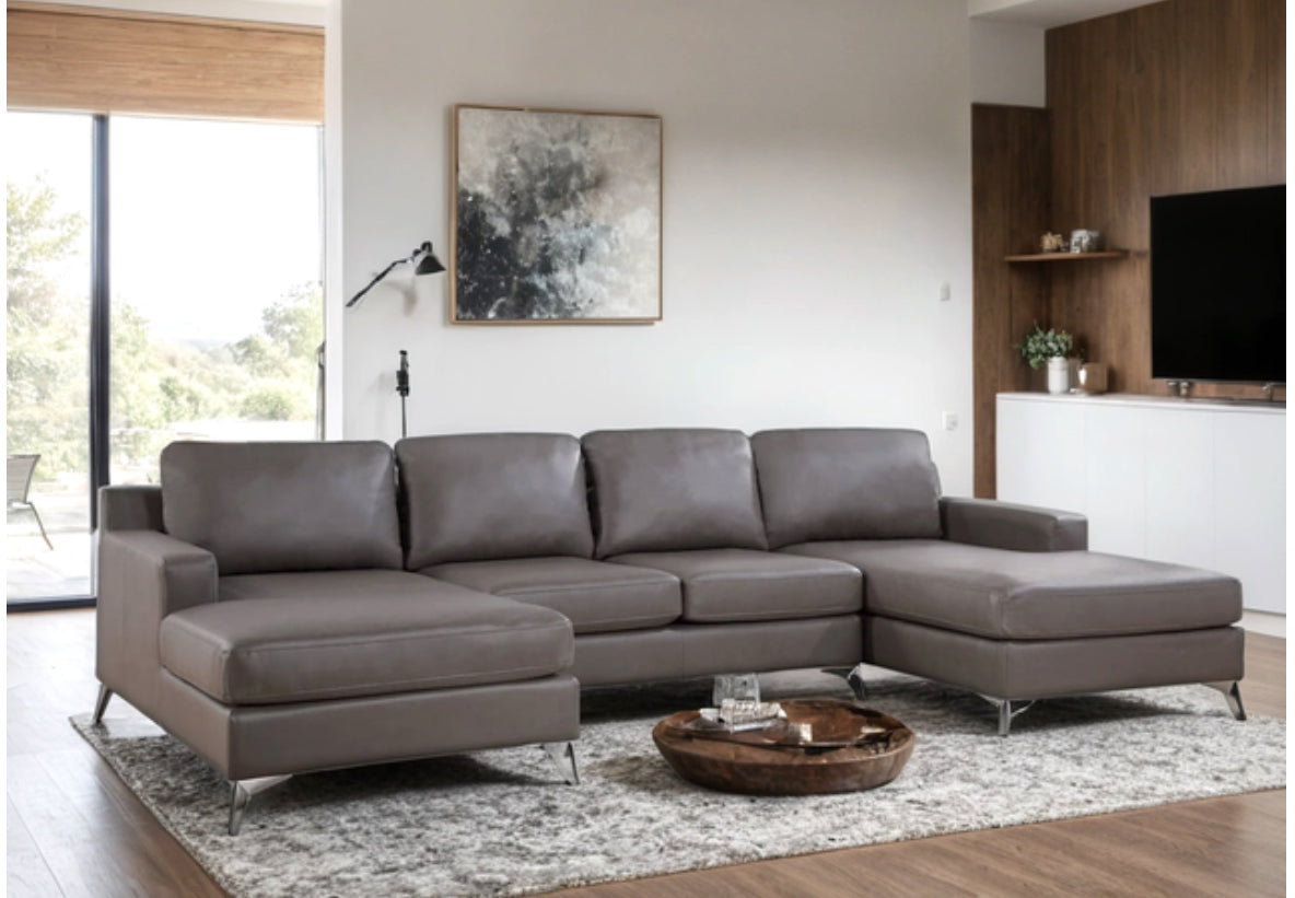 Candace Bronze Double Chaise Sectional