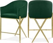Xavier Velvet Upholstered Counter Stool