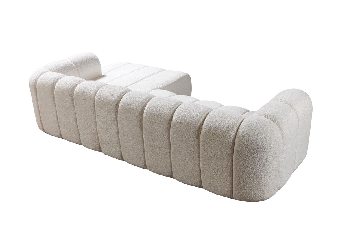 Lis Ivory Boucle RAF 115" Sectional