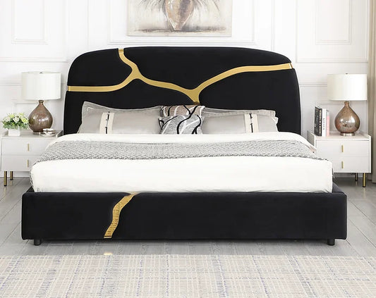 MILAN BLACK & GOLD BED