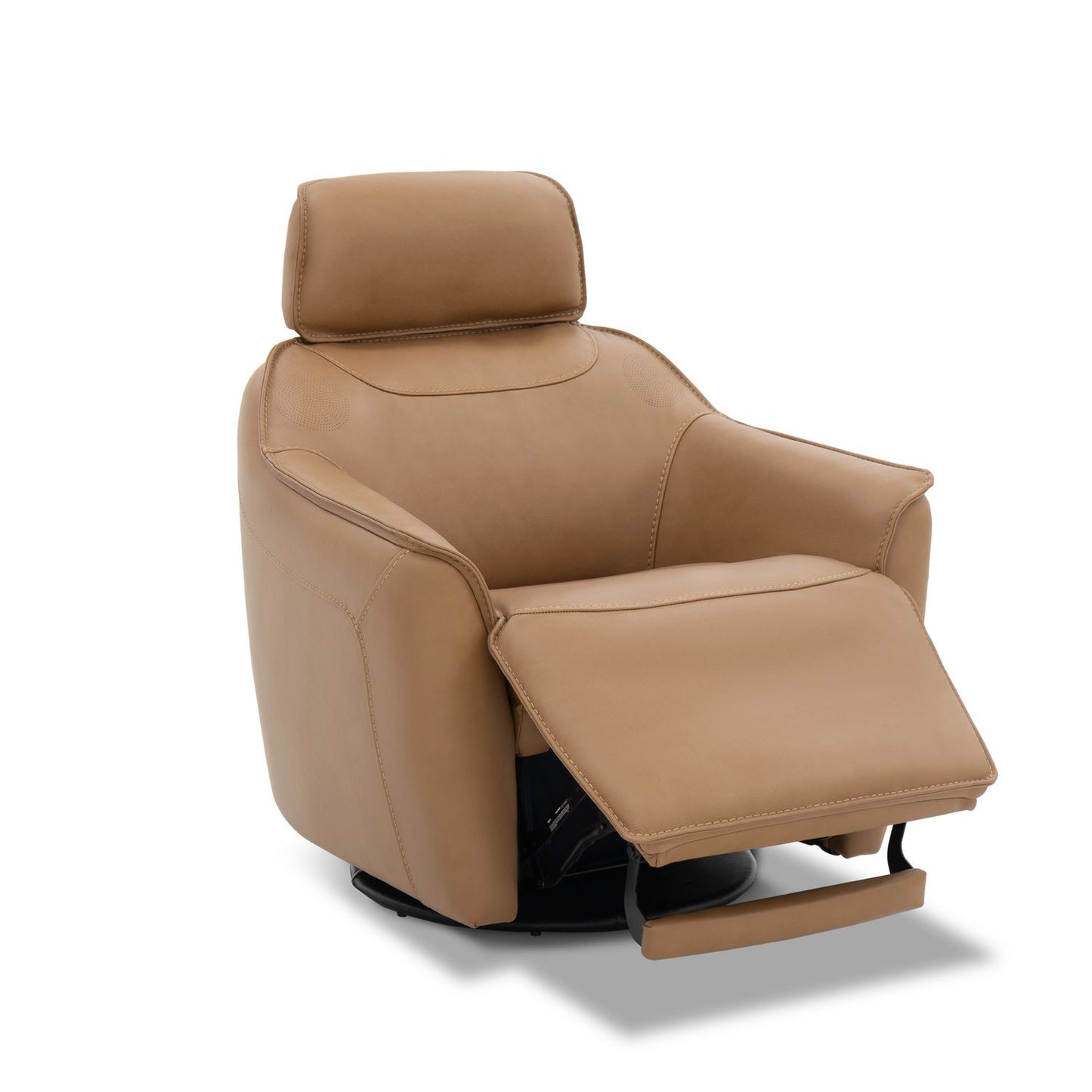 Darby Swivel Accent Chair w/ Power Foot & Tilt Butternut