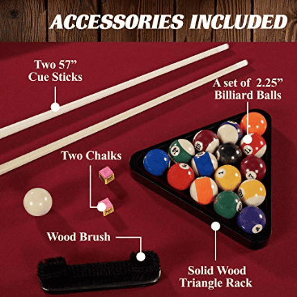 Barrington Billiards Arlington Drop Pocket Table Dark Wood Grain