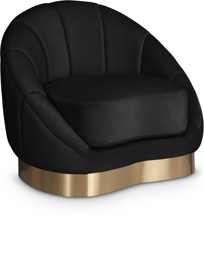 Shelly Velvet Upholstered Chair Black