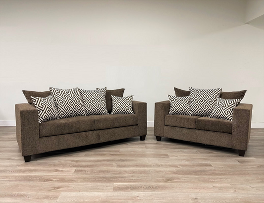 110-Hollywood Mocha Sofa & Loveseat