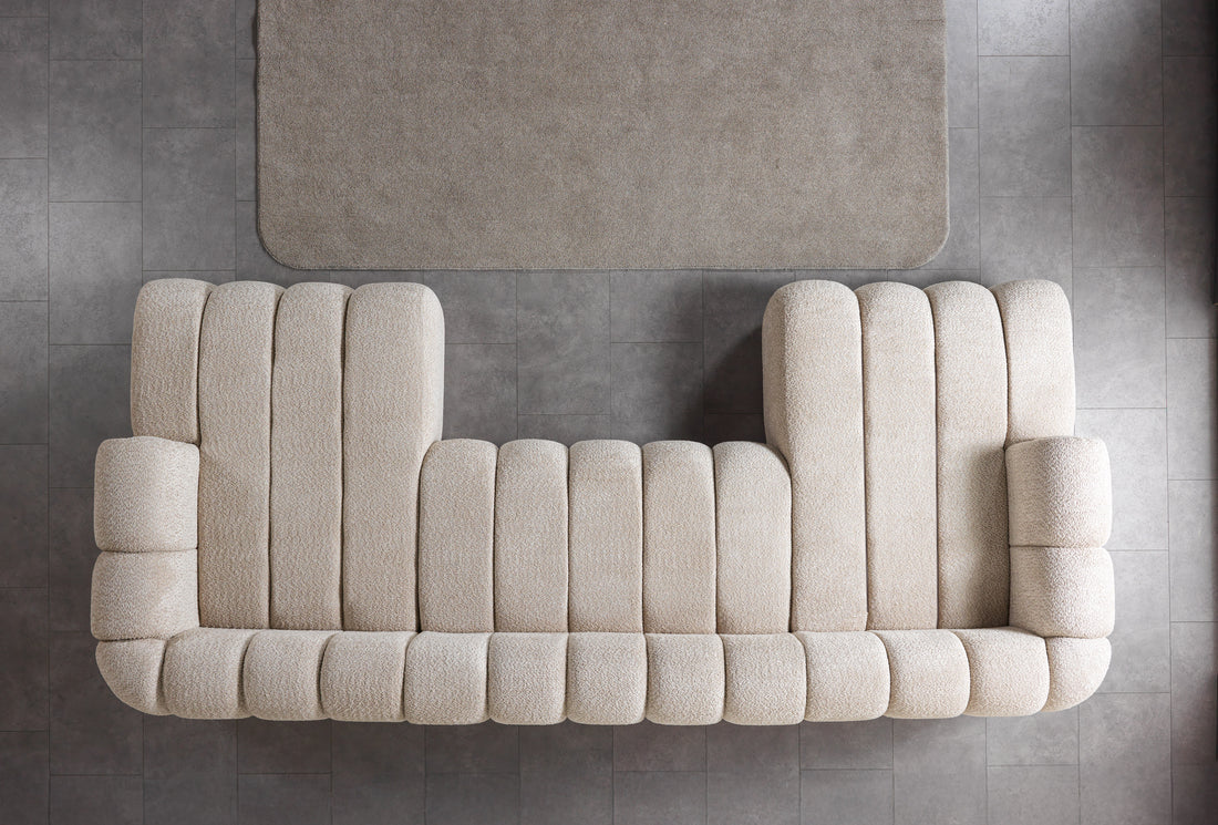 Lis Sand Boucle Double Chaise 147" Sectional