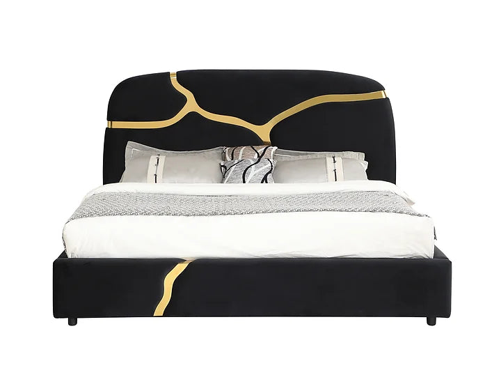 MILAN BLACK & GOLD BED