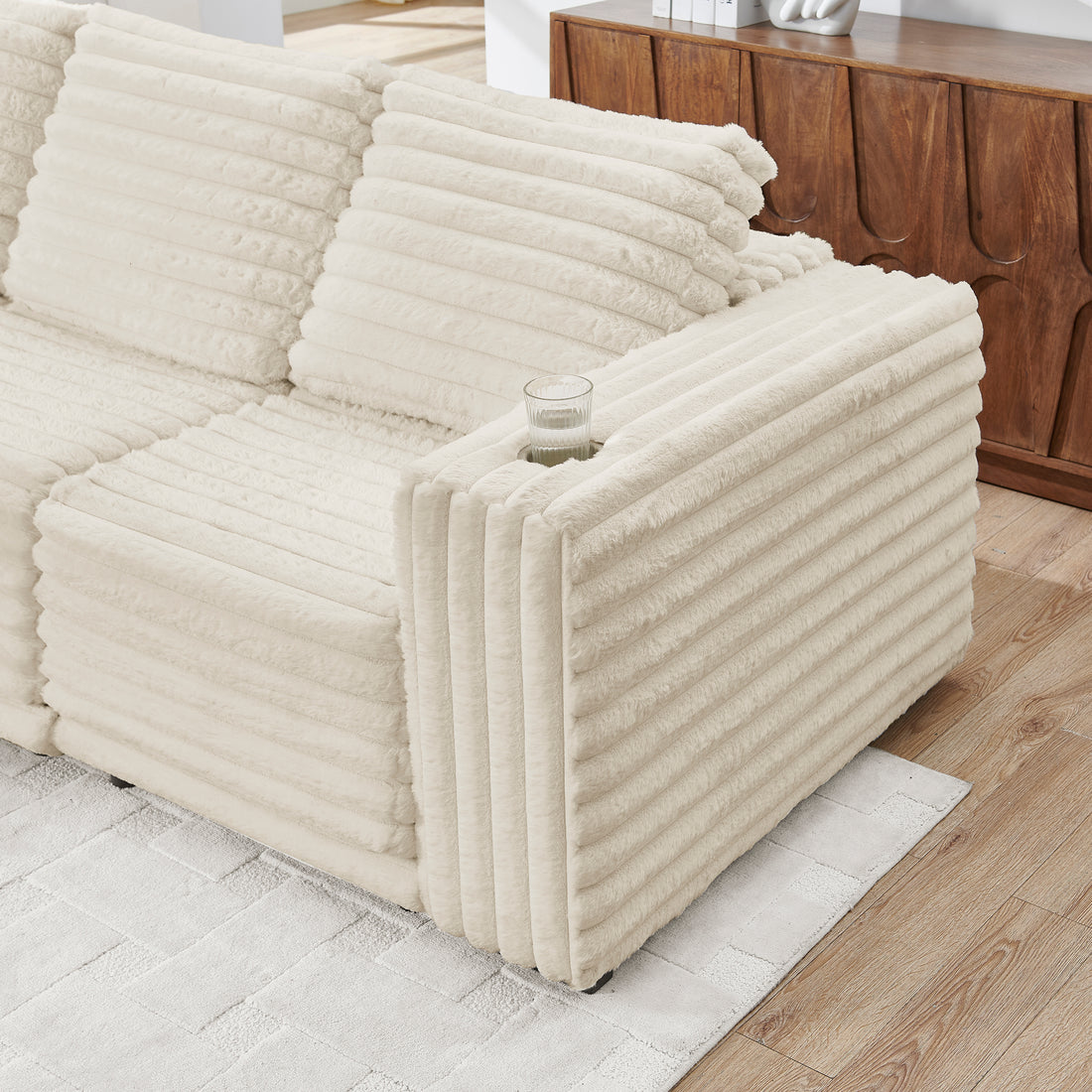 Nuve Compressed sectional (Cream)
