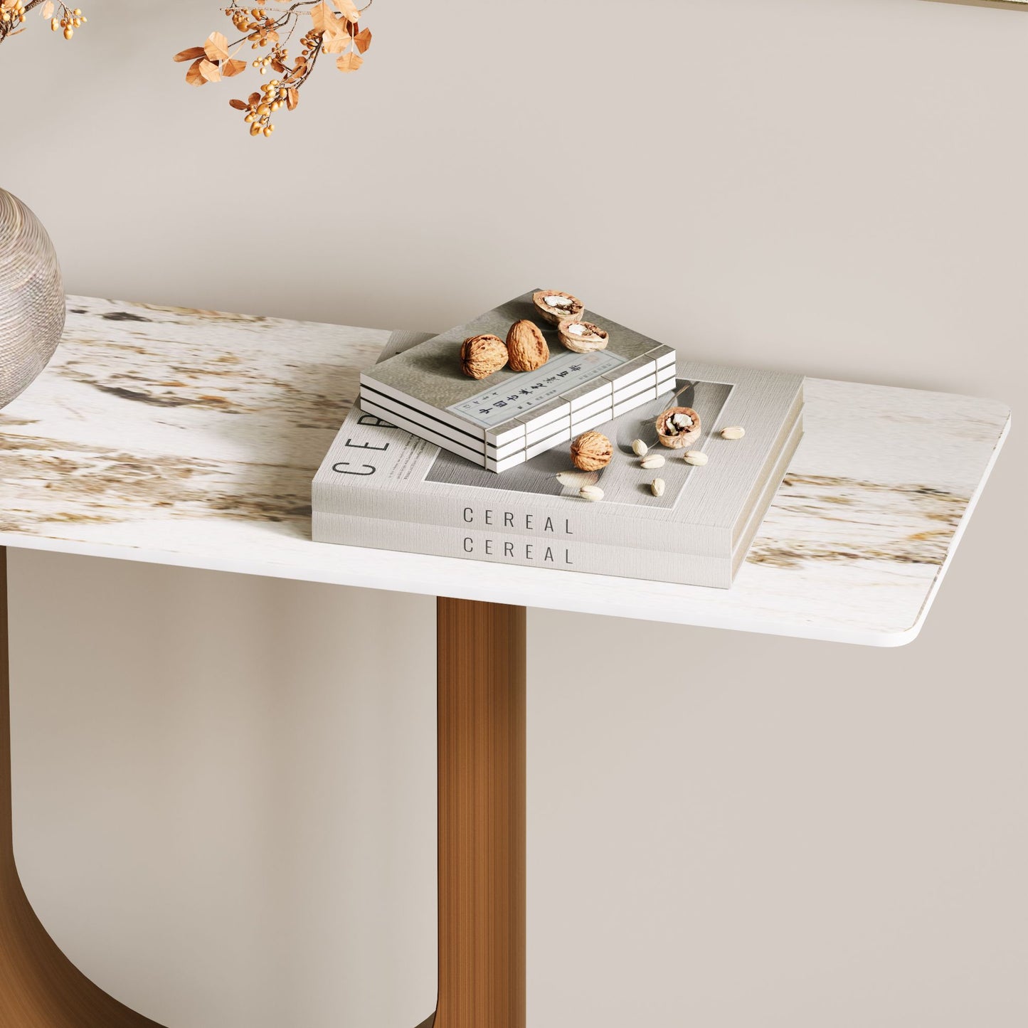 Hobart - 47" Modern Sintered Stone Console Table