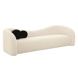 Leonie Beige Faux Shearling Sofa