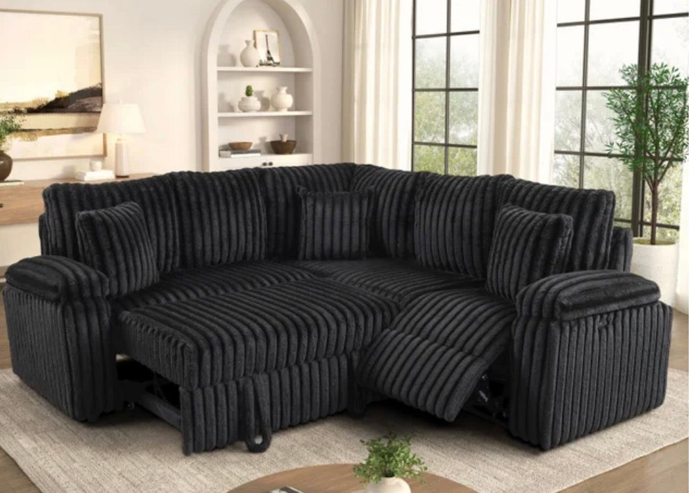 AMIRI Black Power Sectional With Pull-Out Bed **NEW ARRIVAL**