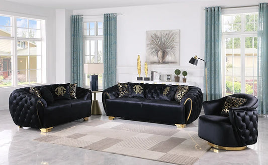 MILA BLACK SOFA SET