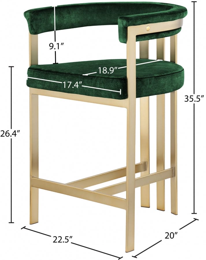 Marcello Green 2 Counter Stool