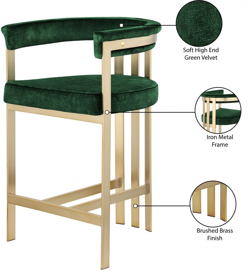 Marcello Green 2 Counter Stool