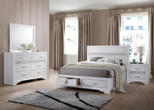 Miranda 4-piece Queen Storage Bedroom Set White