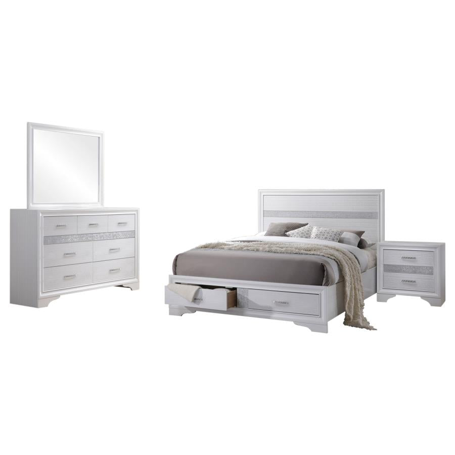 Miranda 4-piece Queen Storage Bedroom Set White