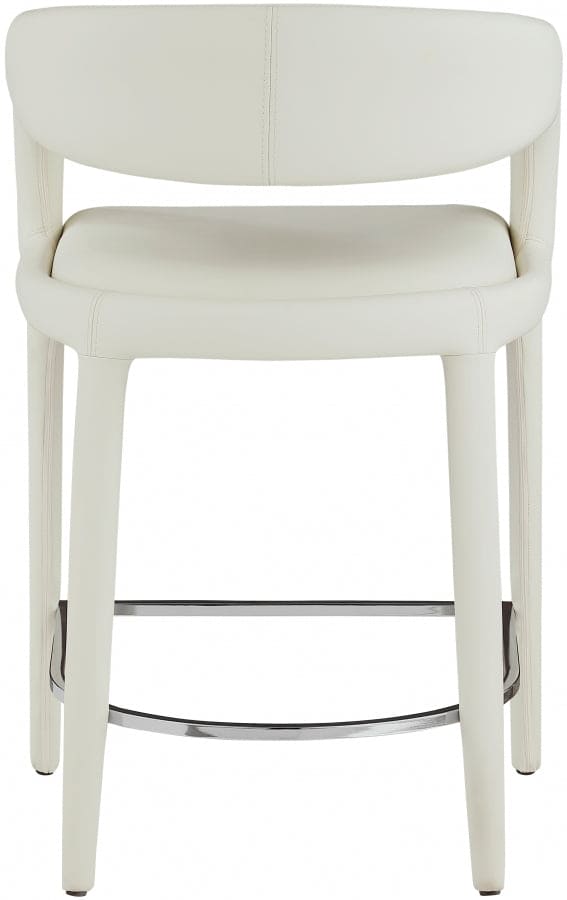 Sylvester Vegan Leather Counter Stool Cream