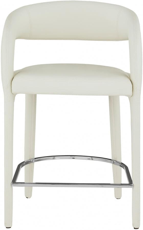 Sylvester Vegan Leather Counter Stool Cream