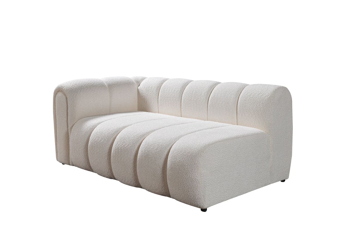 Lis Ivory Boucle RAF 115" Sectional