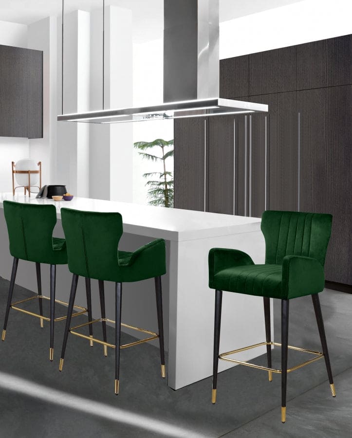 Luxe Velvet Upholstered Counter Stool  (Set of 2)