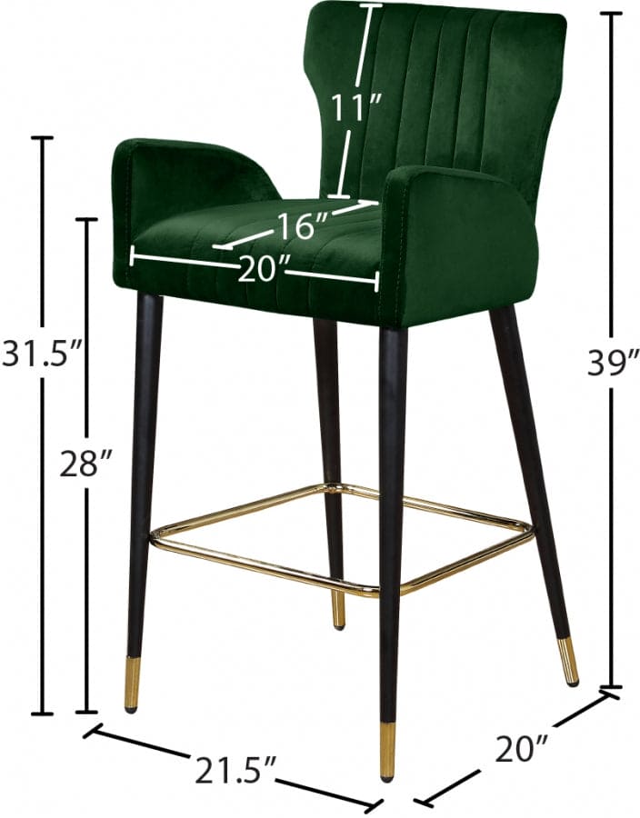 Luxe Velvet Upholstered Counter Stool  (Set of 2)