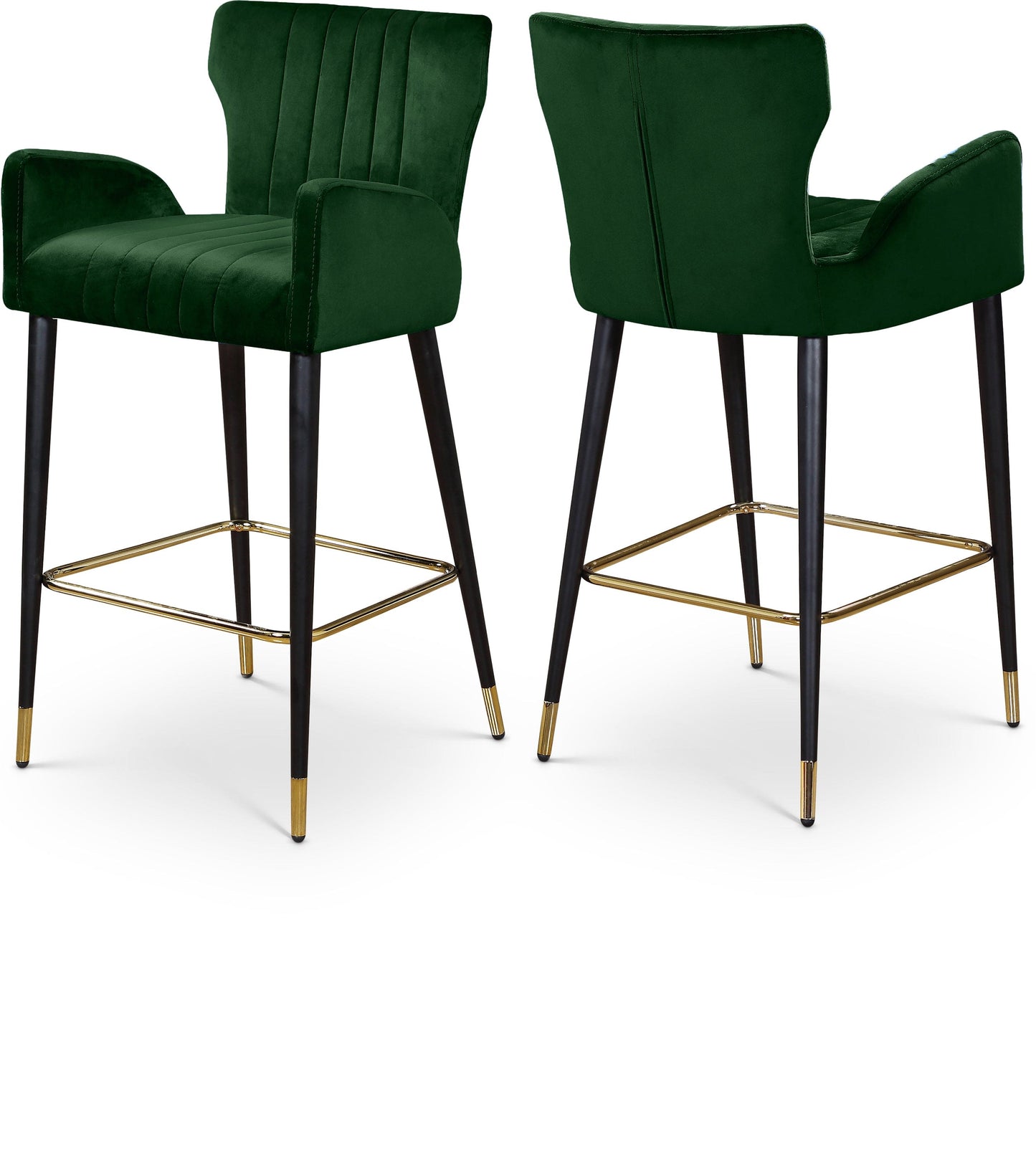 Luxe Velvet Upholstered Counter Stool  (Set of 2)