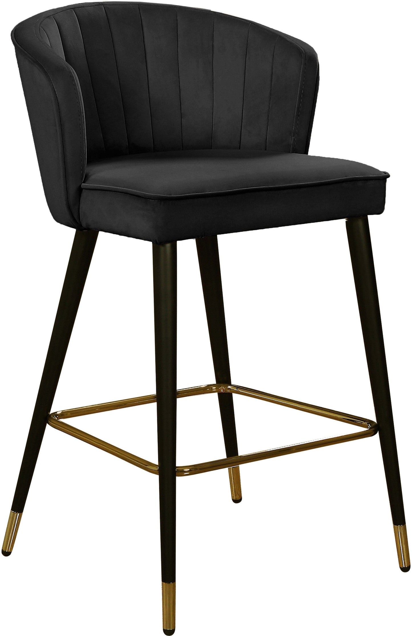 Cassie Velvet Upholstered Counter Stool (Set of 2)