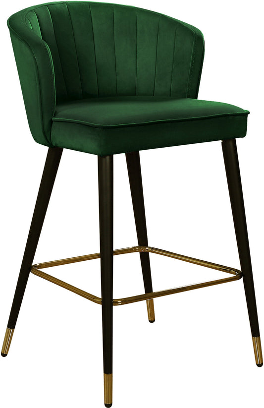 Cassie Velvet Upholstered Counter Stool (Set of 2)