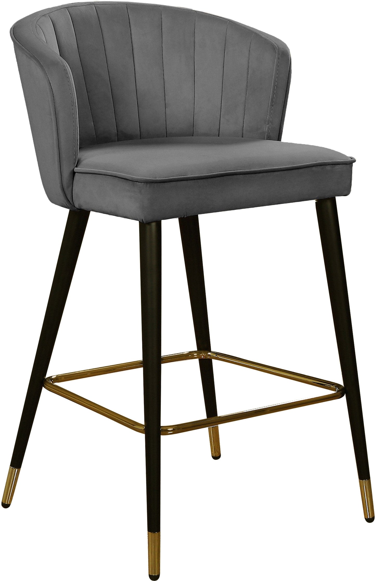 Cassie Velvet Upholstered Counter Stool (Set of 2)