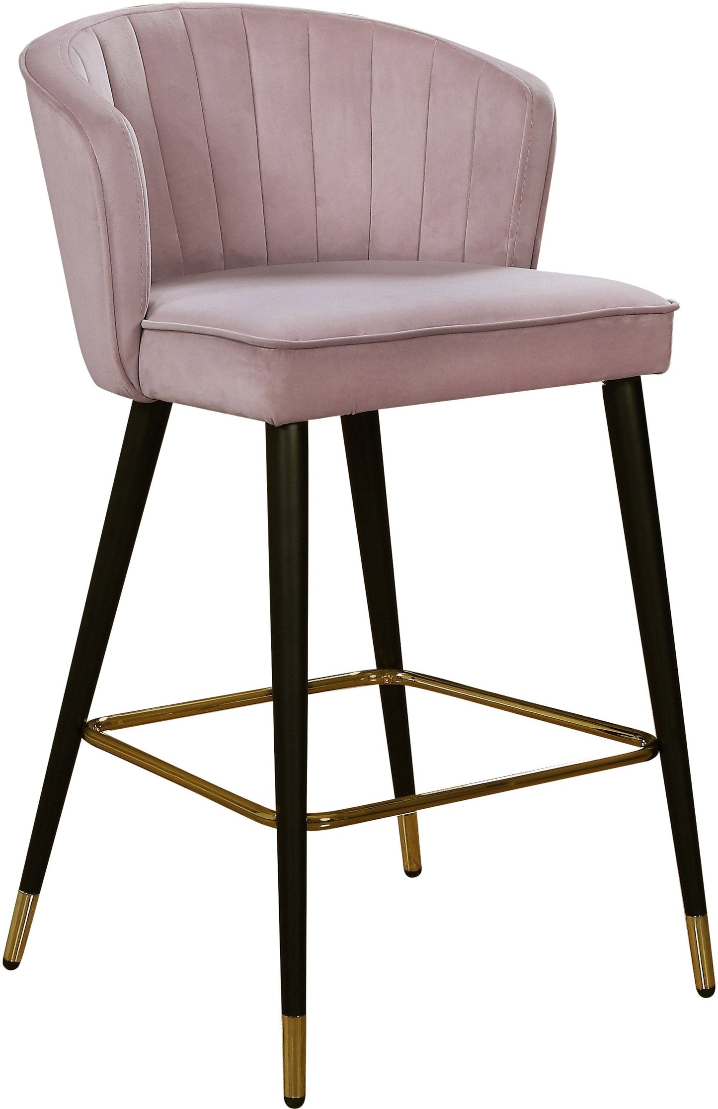 Cassie Velvet Upholstered Counter Stool (Set of 2)