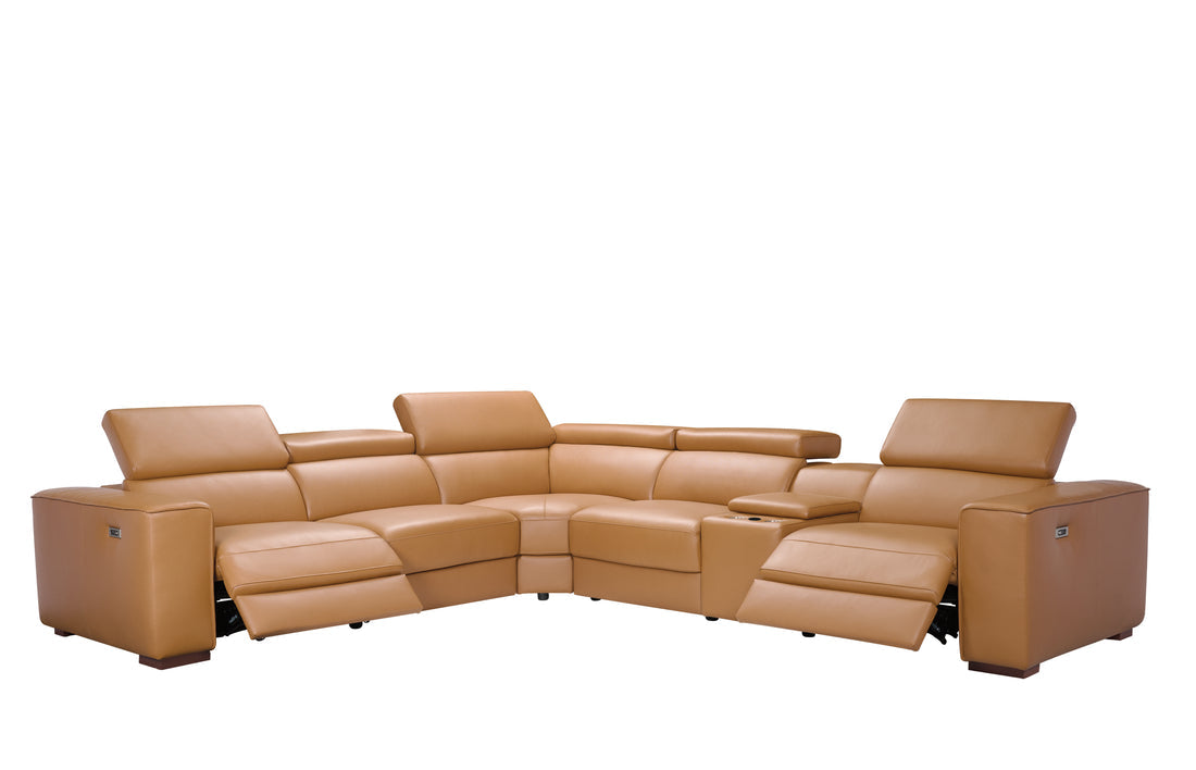 Picasso Power Reclining Sectional 8pcs Carmel (3 Power)