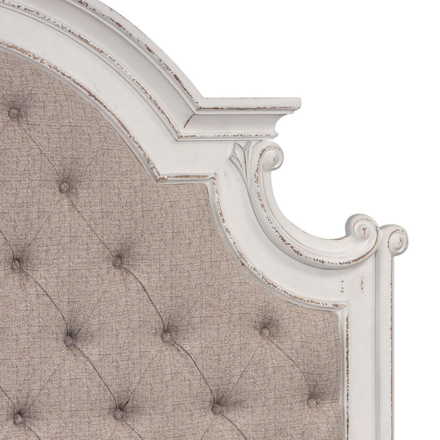 Magnolia Manor upholstered Queen Bed Antique White