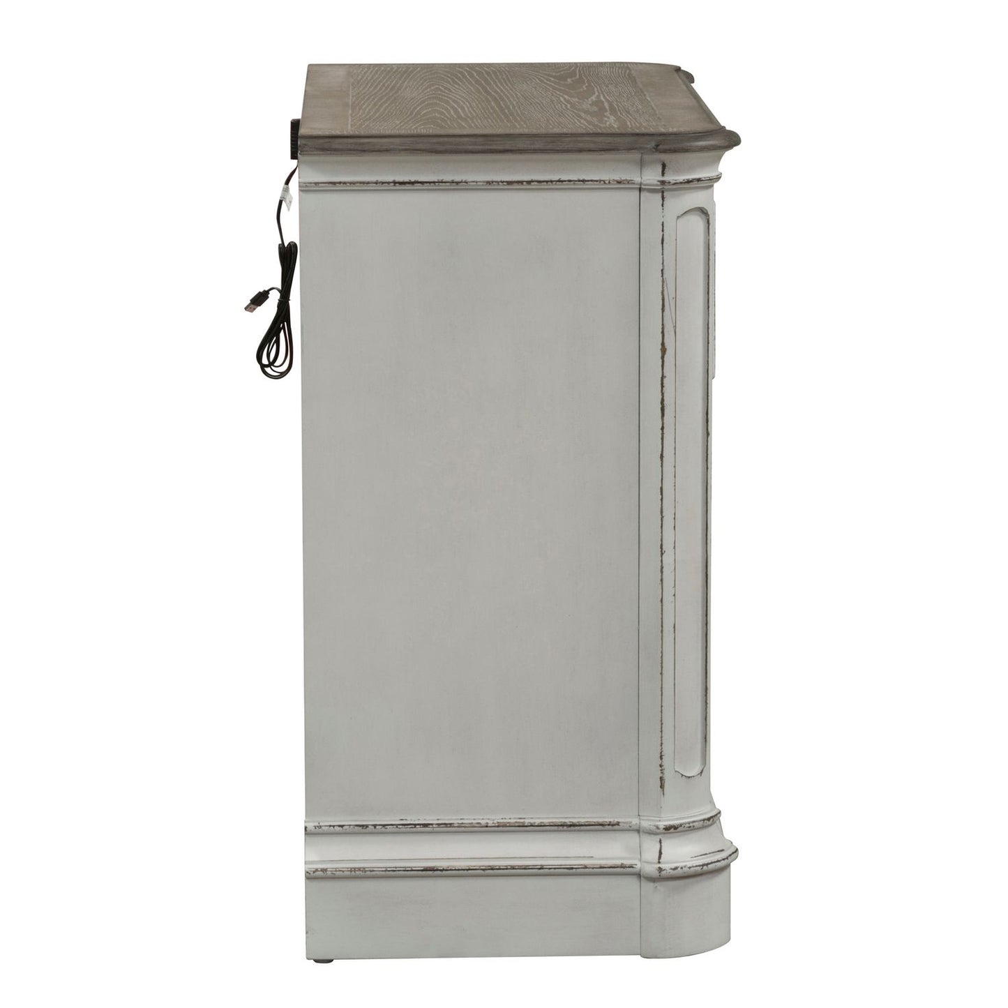 Magnolia Manor 3 Drawer Bedside Chest w/ Charging Station