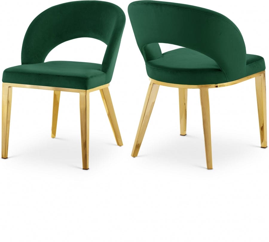 Roberto Velvet Upholstered Dining Chair (Set of 2)