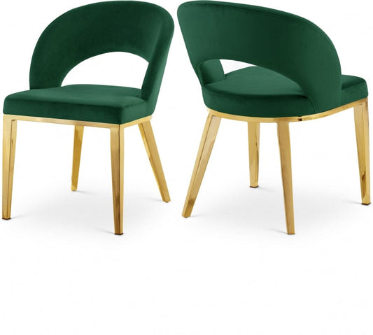 Roberto Velvet Upholstered Dining Chair (Set of 2)