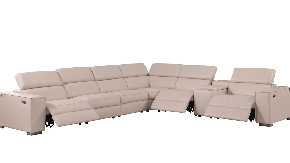 Picasso Power Reclining Sectional 7pcs Beige (3 Power)