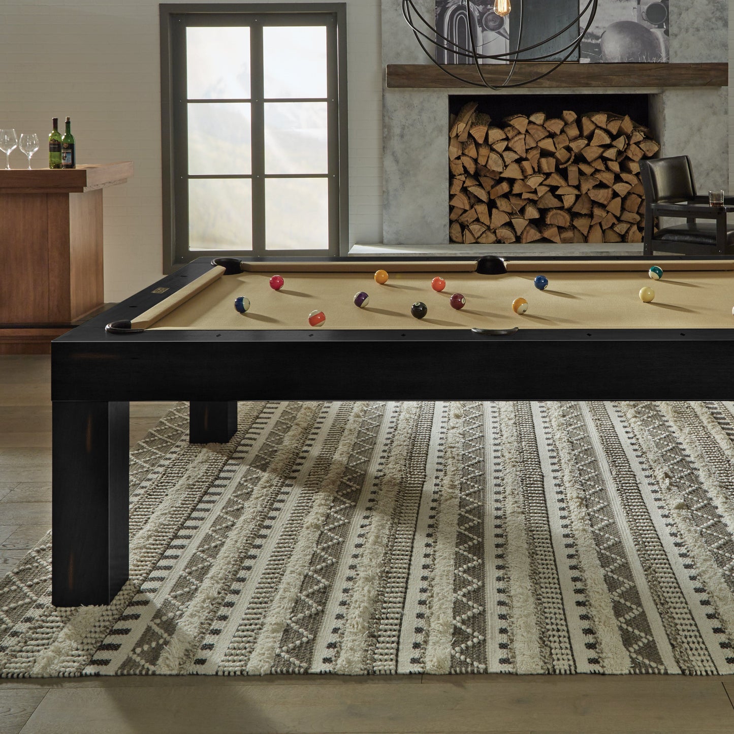 American Heritage® Alta 8’ Pool Table, Peppercorn