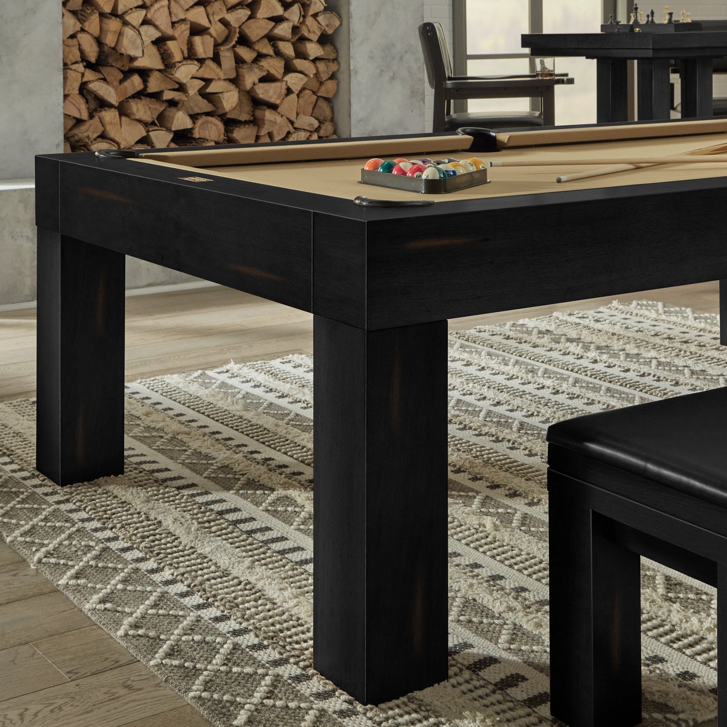 American Heritage® Alta 8’ Pool Table, Peppercorn