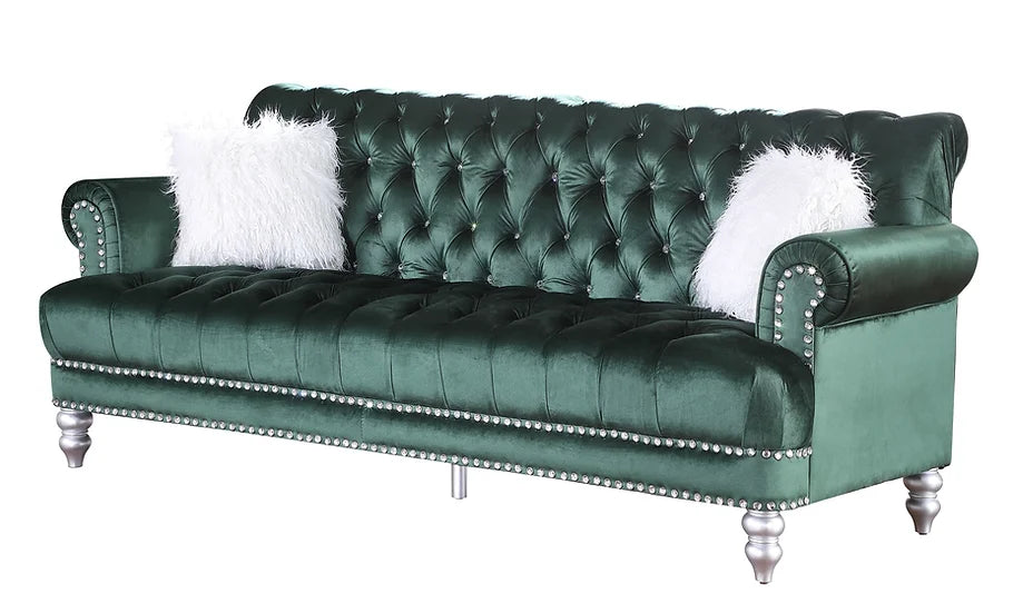 ROYAL GREEN SOFA & LOVESEAT