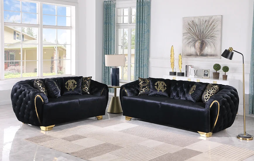 MILA BLACK SOFA SET