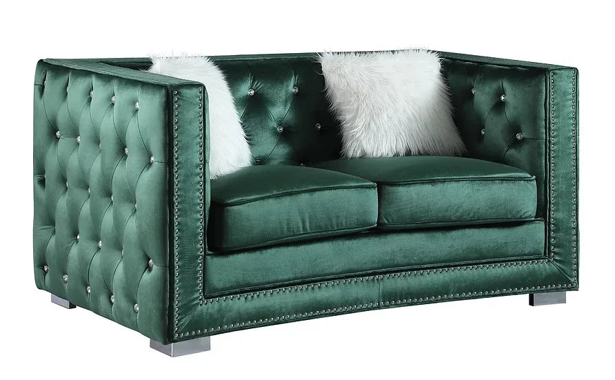 PARIS GREEN SOFA & LOVESEAT