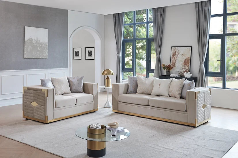 JULIET (Cream) SOFA SET