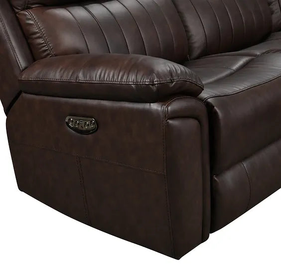 Fresno POWER Sectional Brown