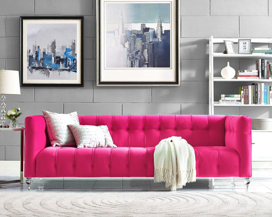 Bea Hot
Pink Velvet Sofa