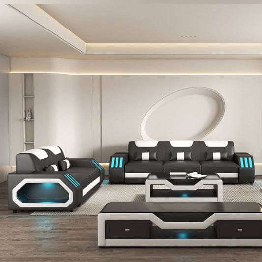 MATRIX BLACK & WHITE  2PCS SOFA & LOVESEAT (Copy)