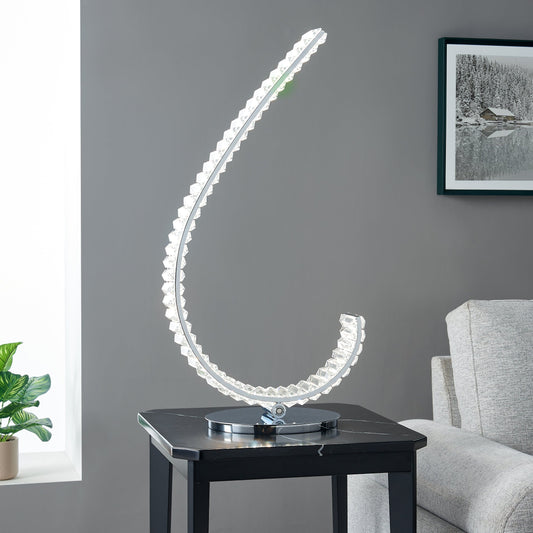 GRACE CRYSTAL 16W TABLE LAMP // TOUCH & DIMMABLE (R CHROME)