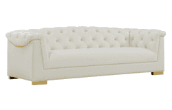 Farah Cream Velvet Sofa By Inspire Me! Home Decor